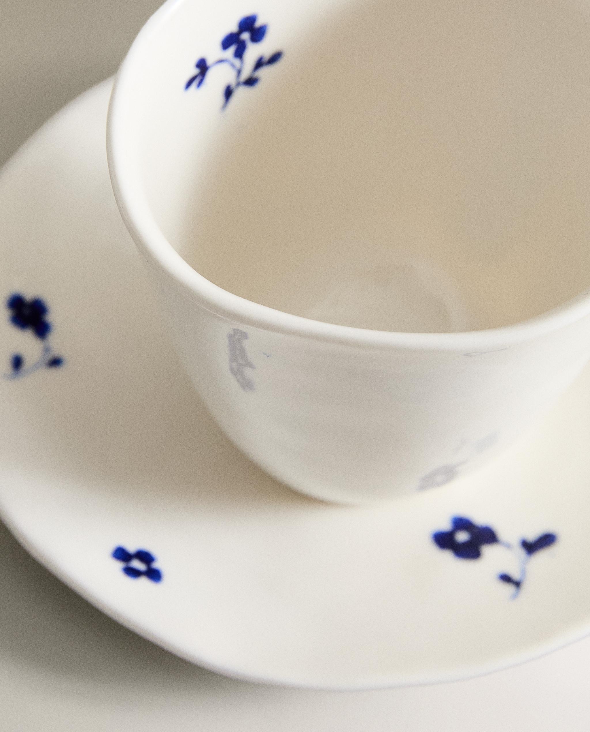 FLORAL PORCELAIN MUG AND SAUCER product thumbnail 5