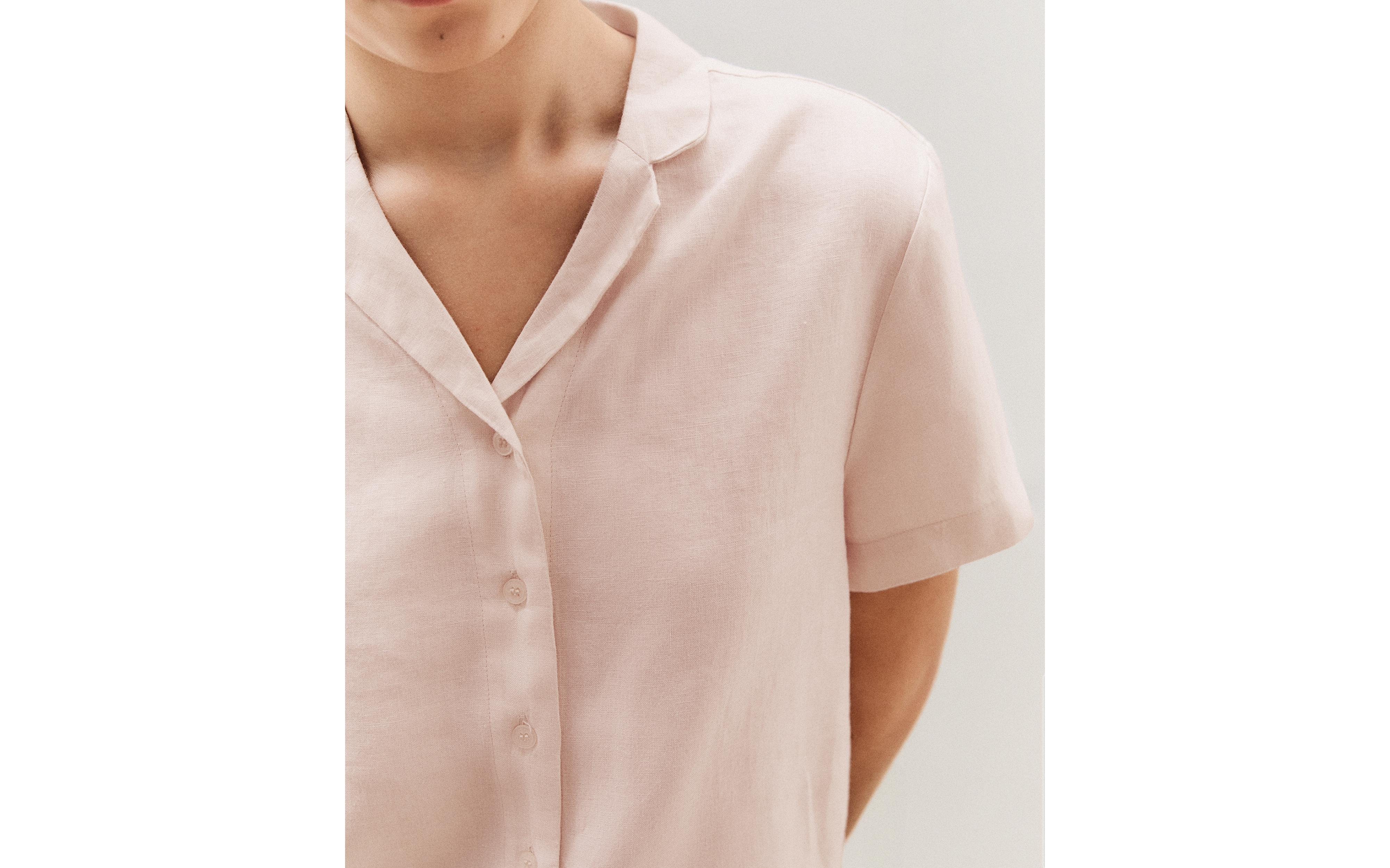 SHORT-SLEEVED LINEN SHIRT product thumbnail 8