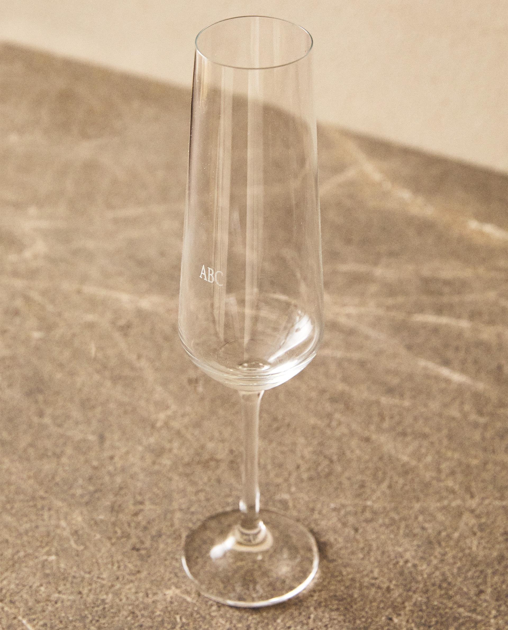 CRYSTALLINE FLUTE GLASS