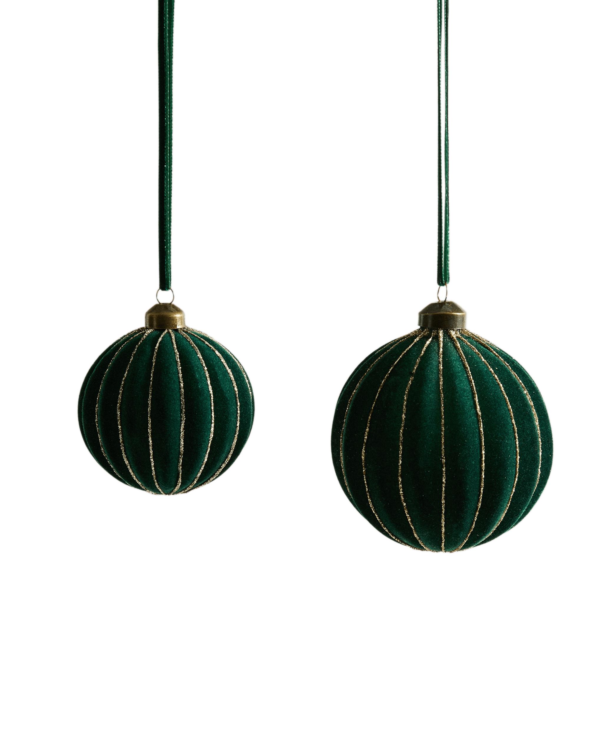 ストライプグリッター ボールクリスマスツリーオーナメント | Zara