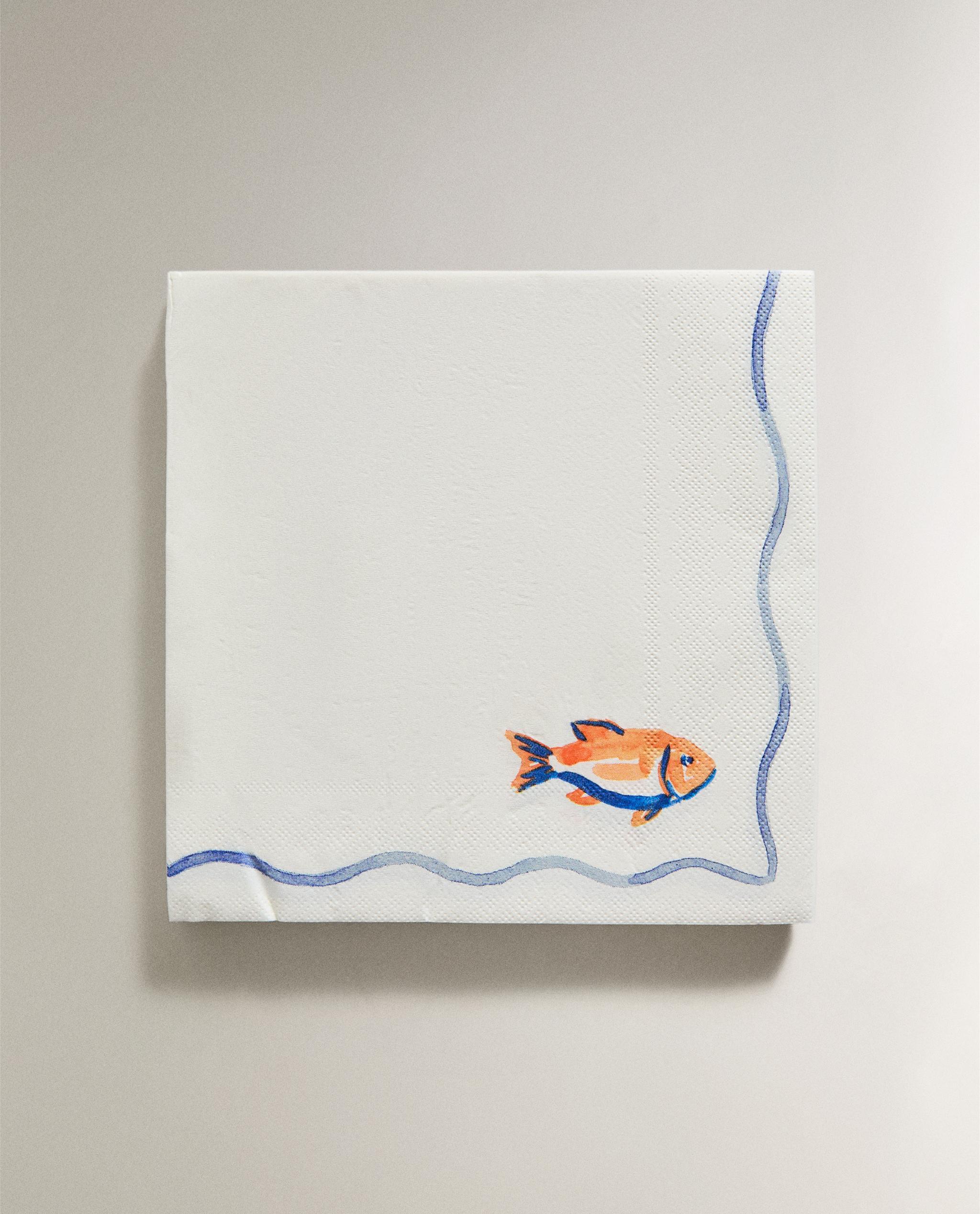 PACK OF FISH PAPER NAPKINS (PACK OF 20) product thumbnail 3
