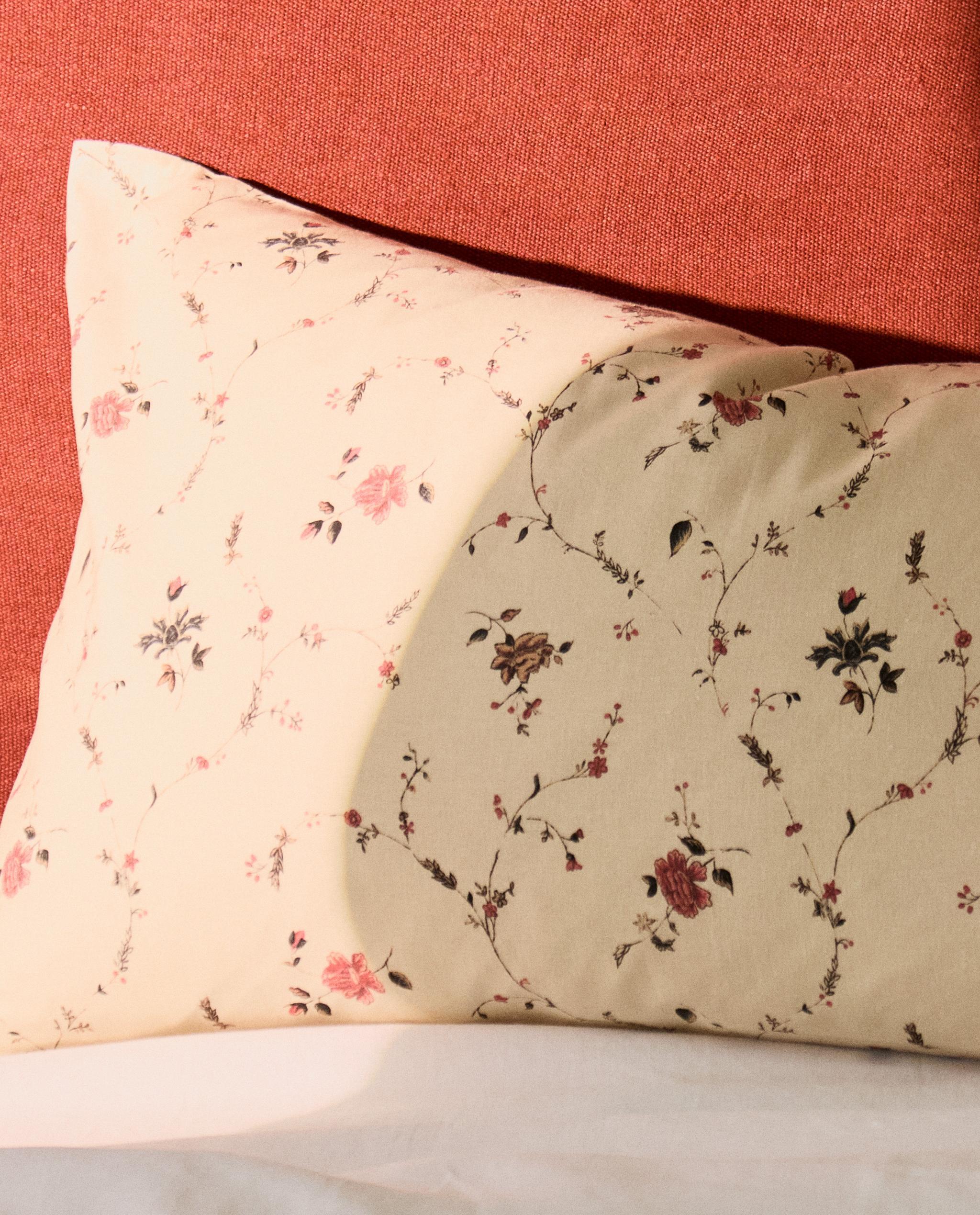 FLORAL PRINT COTTON LINEN PILLOWCASE | KATHARINE POLE product thumbnail 7