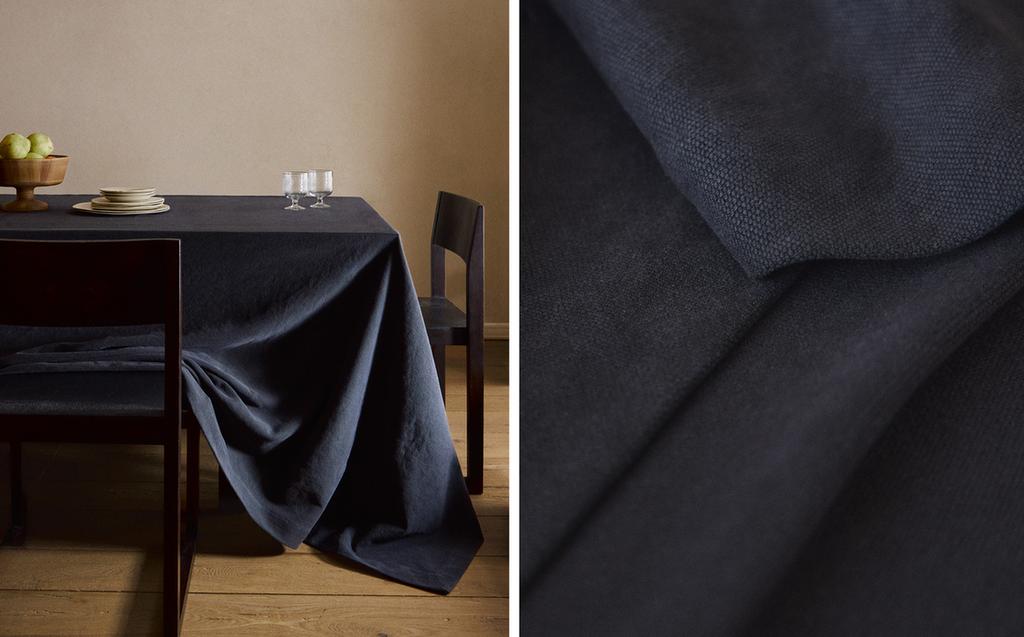 두꺼운 컬러 린넨 테이블보