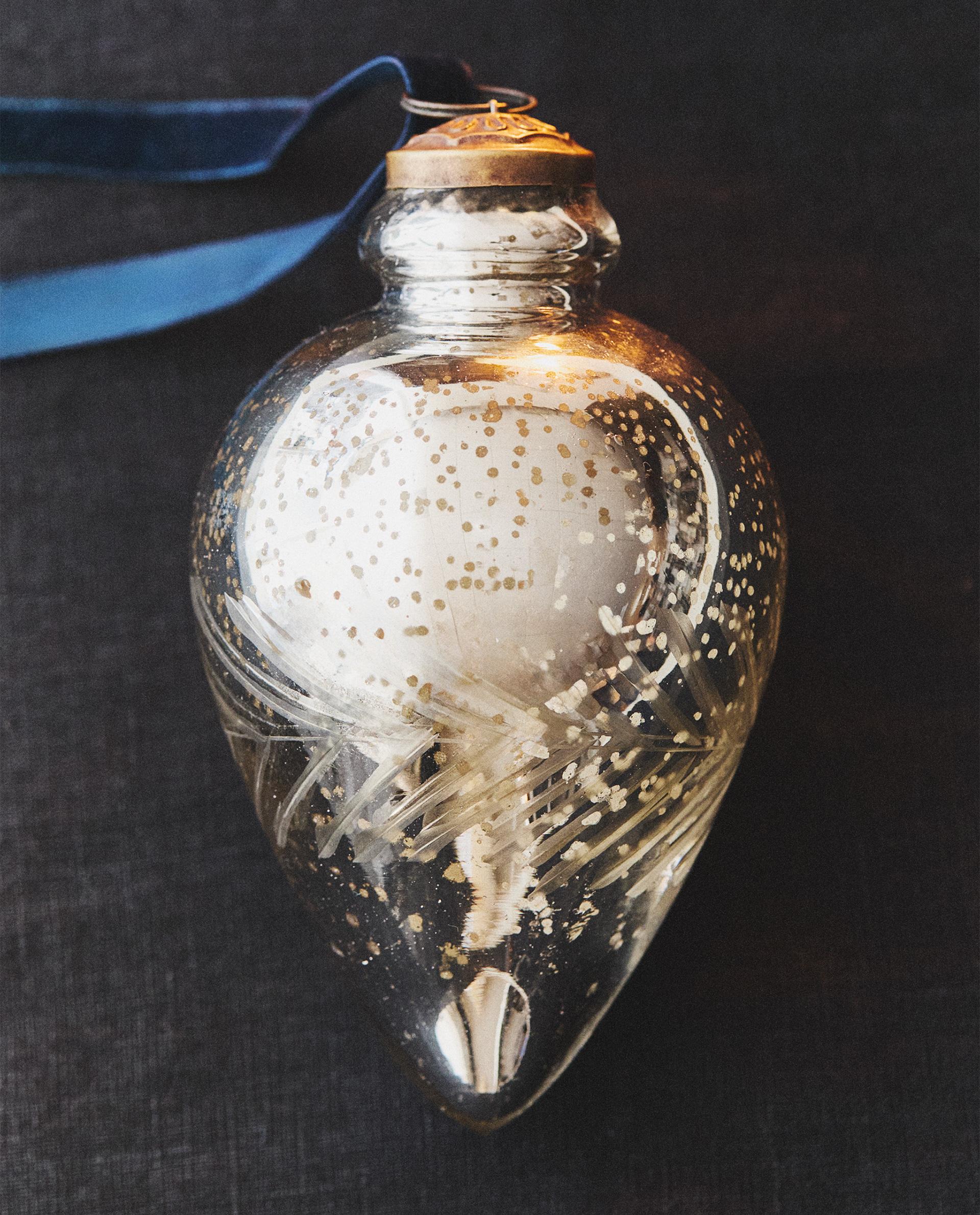 クリスマスツリー オーナメント ドロップ型 花柄 | Zara Home