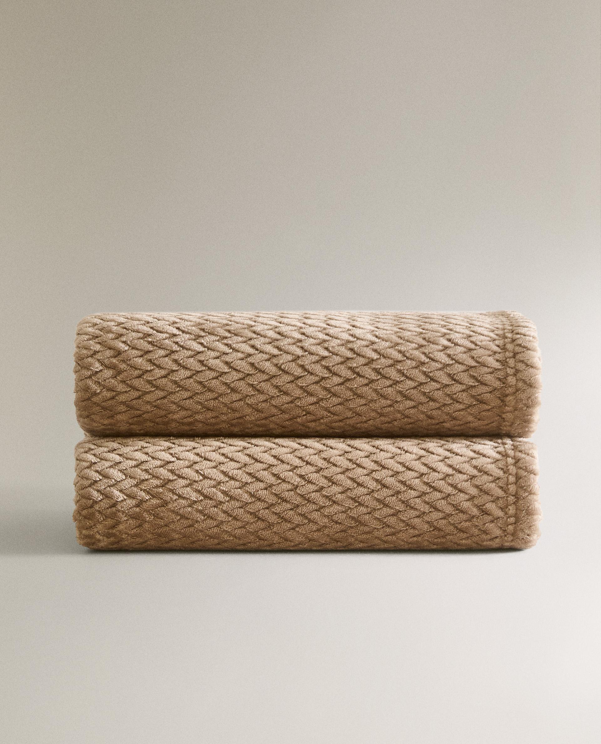 zara homeザラホーム○フェイクファーボアブランケット毛布