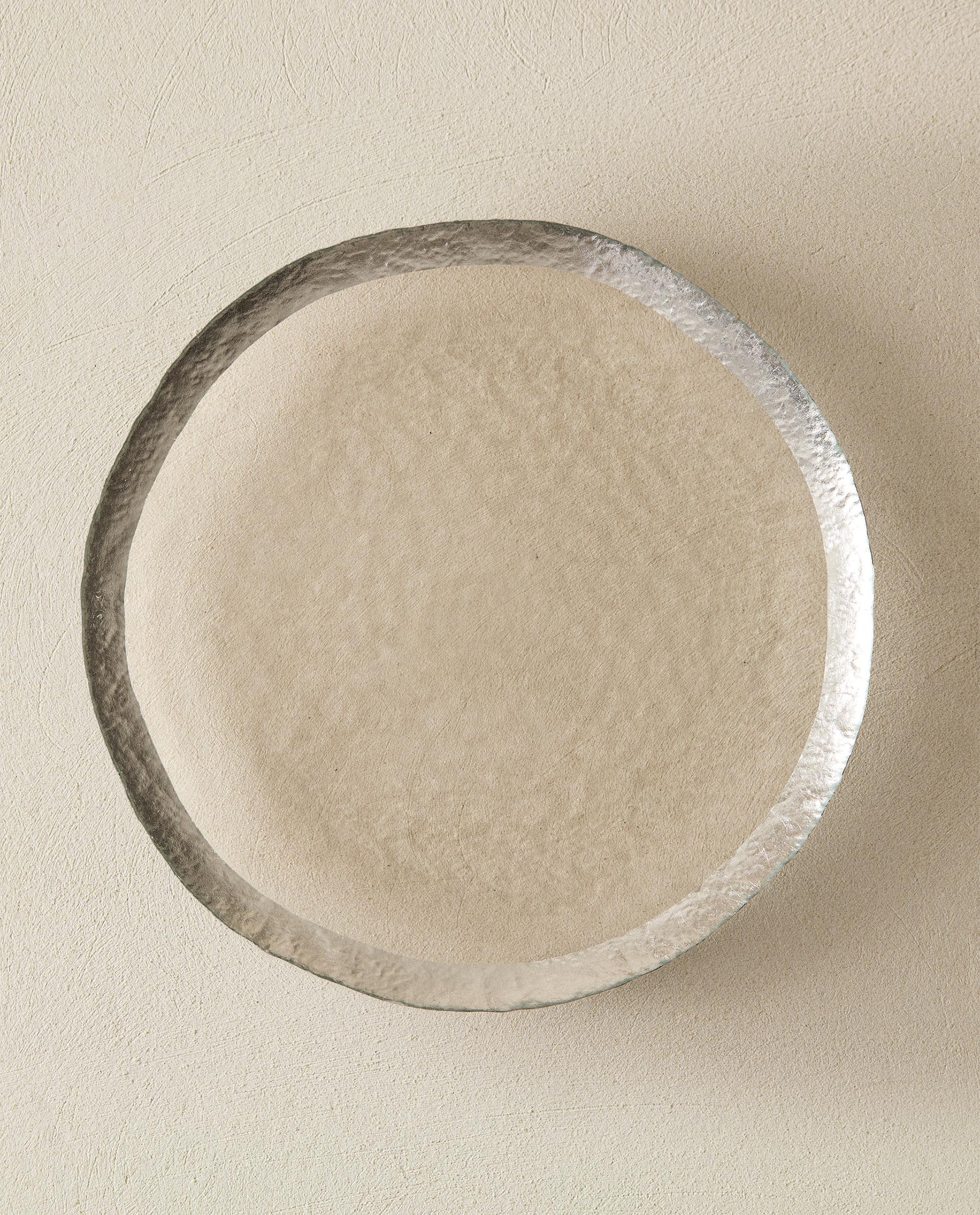 GLASS SERVICE PLATE WITH RIM GLASS SERVICE PLATE WITH RIM