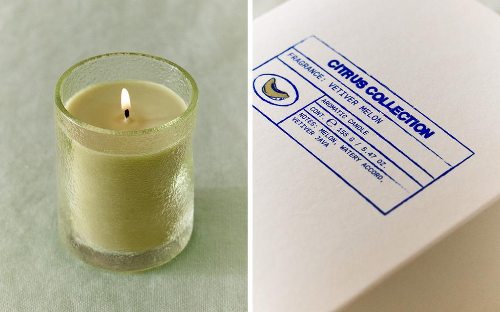 (155 G) VETIVER MELON SCENTED CANDLE