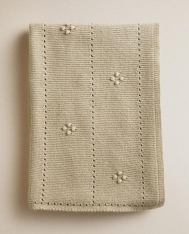 OPENWORK COTTON BABY BLANKET