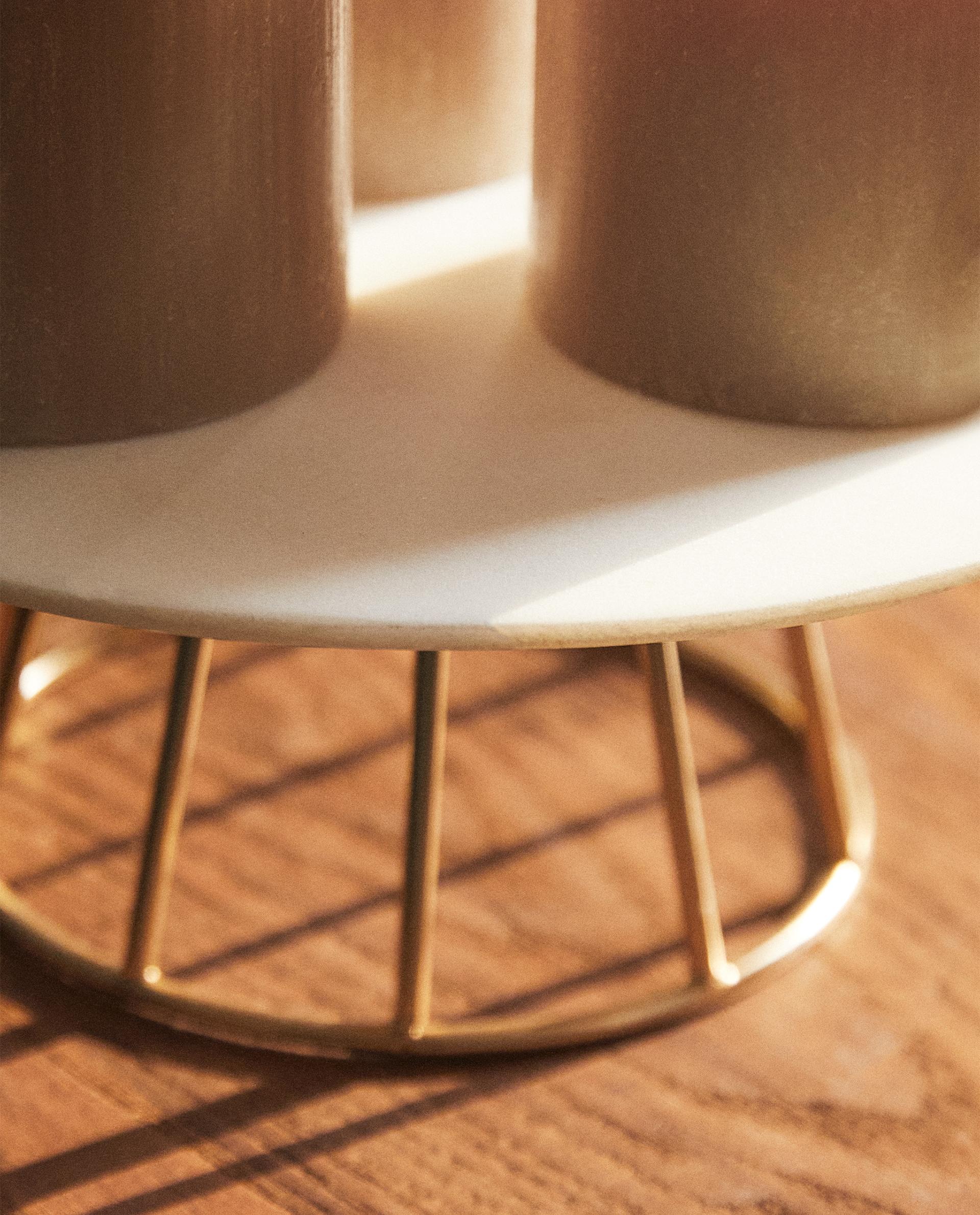 MARBLE AND METAL TEALIGHT HOLDER product thumbnail 8
