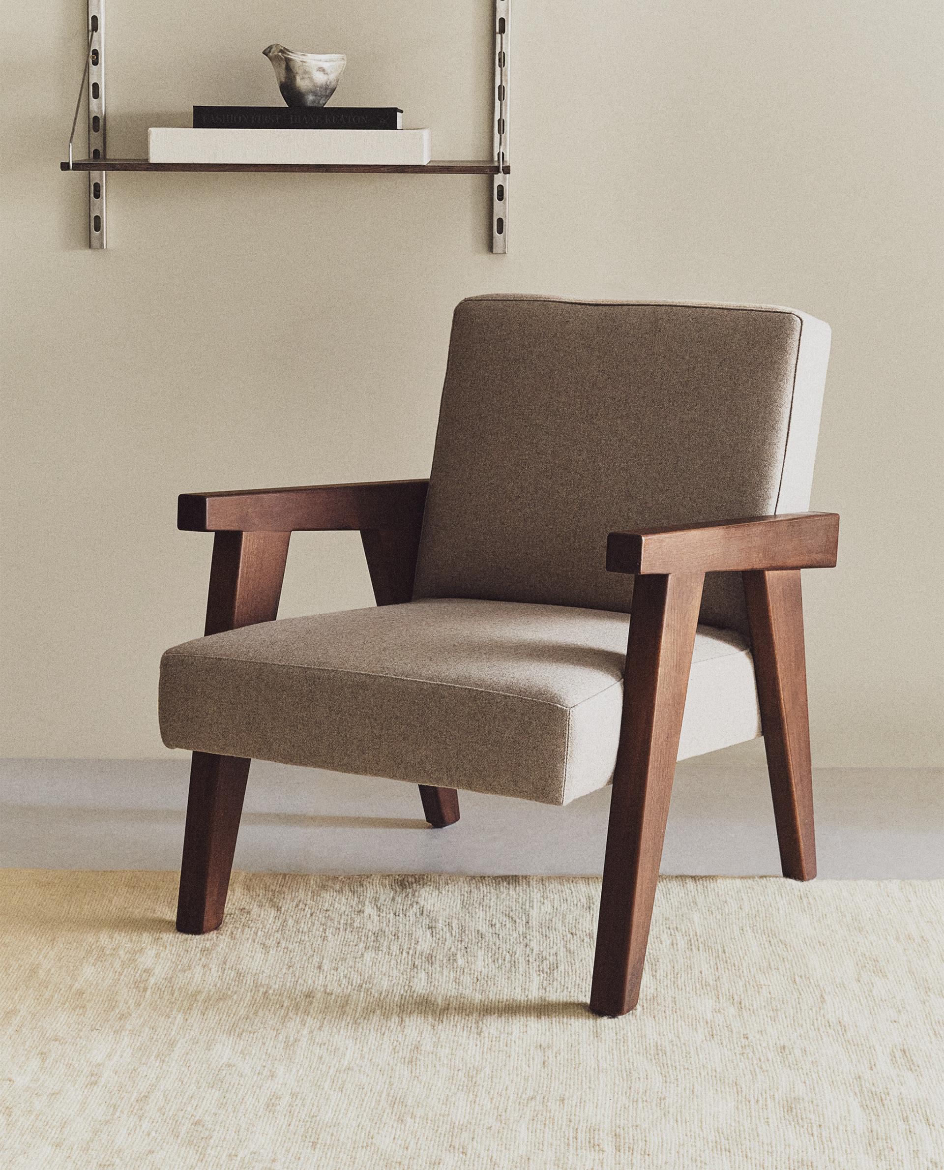 ZARA HOME BY BLASCO アップホルスタード ウォールナット アーム ZARA HOME BY BLASCO アップホルスタード ウォールナット アーム
