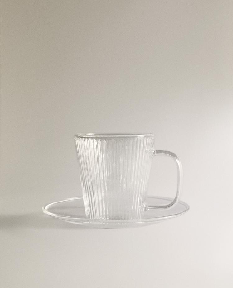 TAZA DE CAFÉ CON PLATO BOROSILICATO