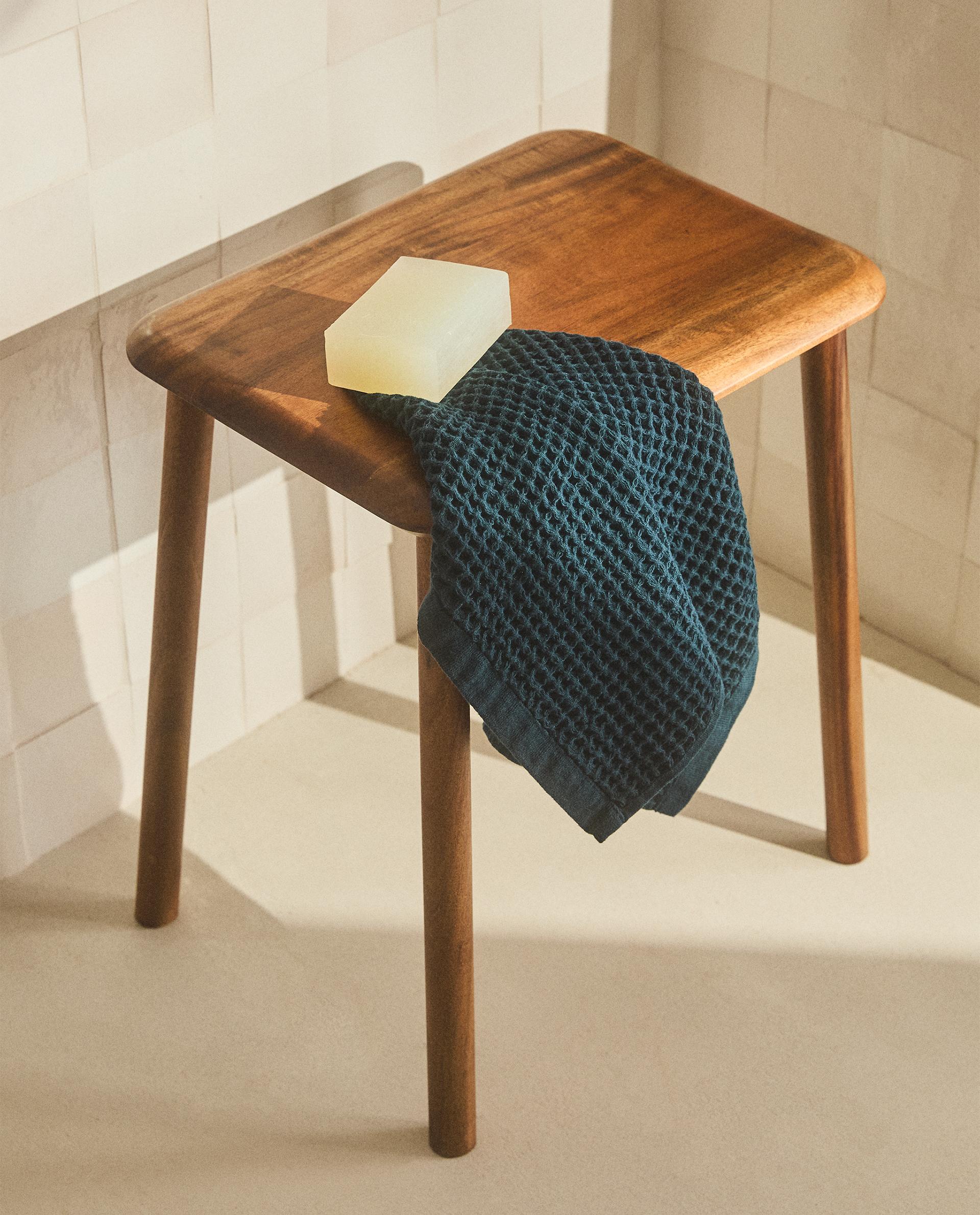 BEVELED ACACIA STOOL | Zara Home United States of America