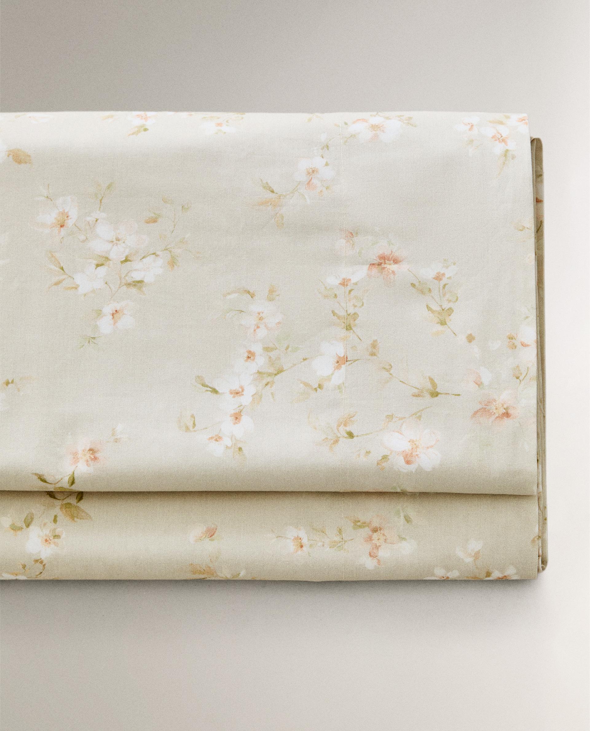 FLORAL PRINT FLAT SHEET