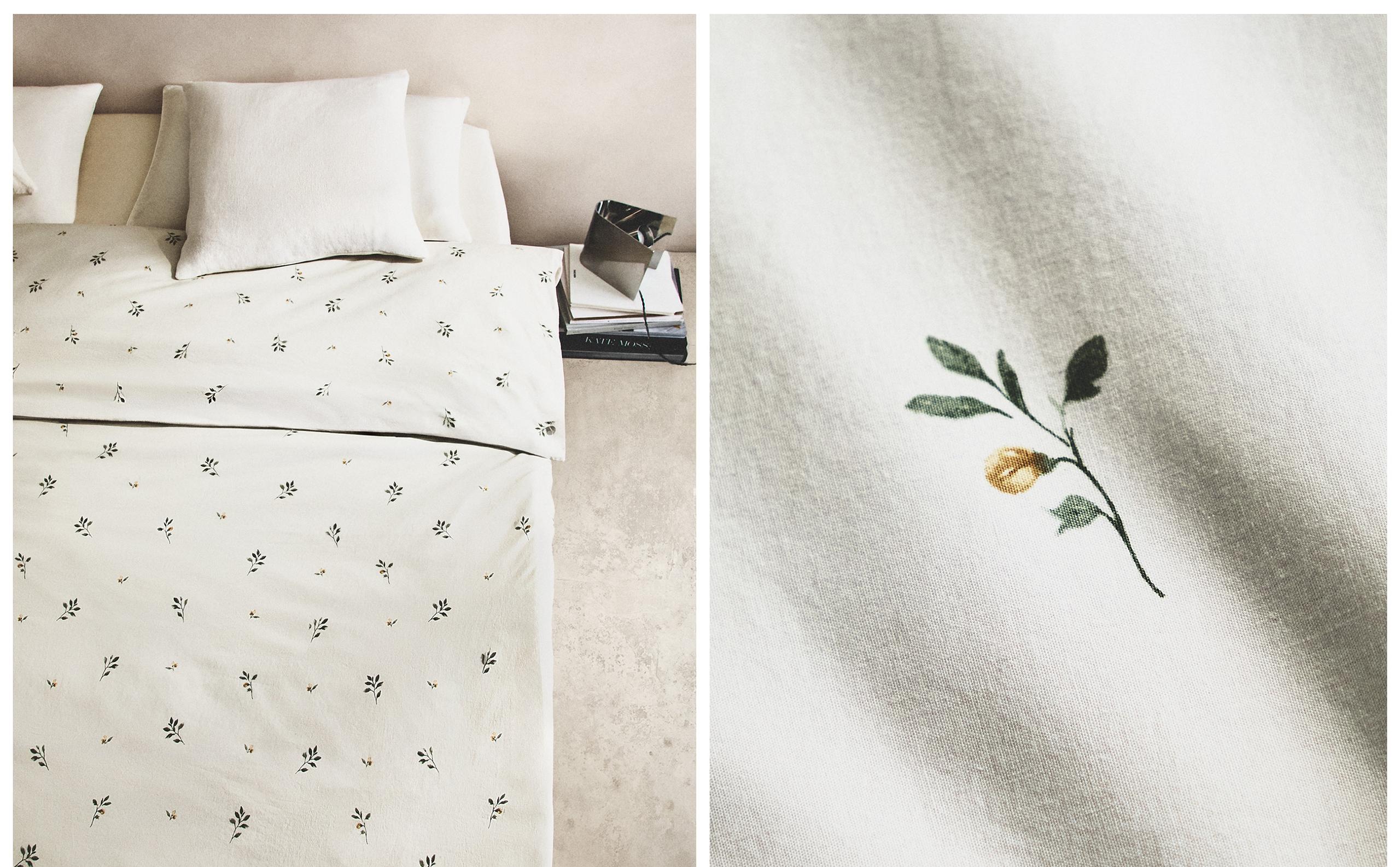 ZARA HOME 布団デュベカバー 枕カバーセット リーフプリント デュべカバー | Zara Home 日本/Japan