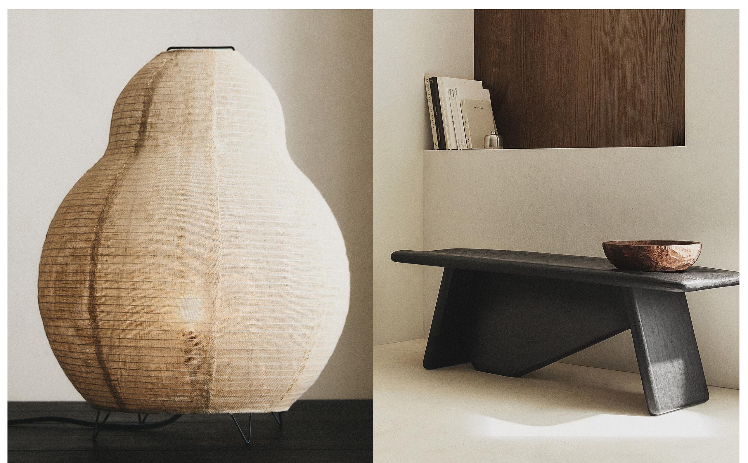 LAMPADA LINO E PANNELLO TEXTURA IRREGOLARE