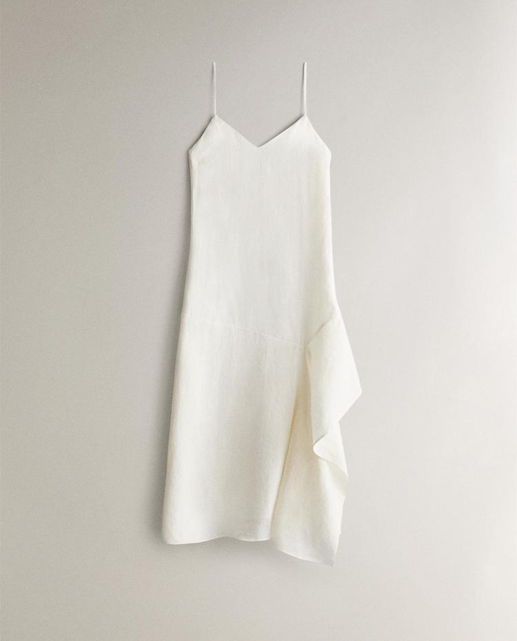 VESTITO MARE ASIMMETRICO LINO