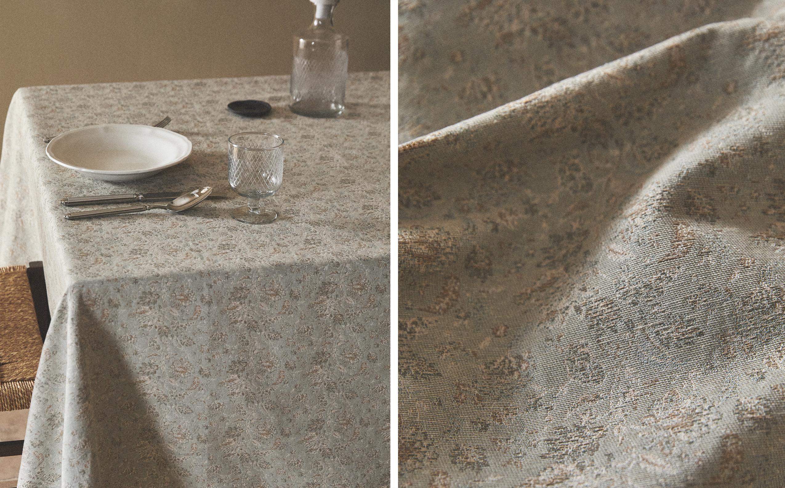 FLORAL JACQUARD TABLECLOTH product thumbnail 2