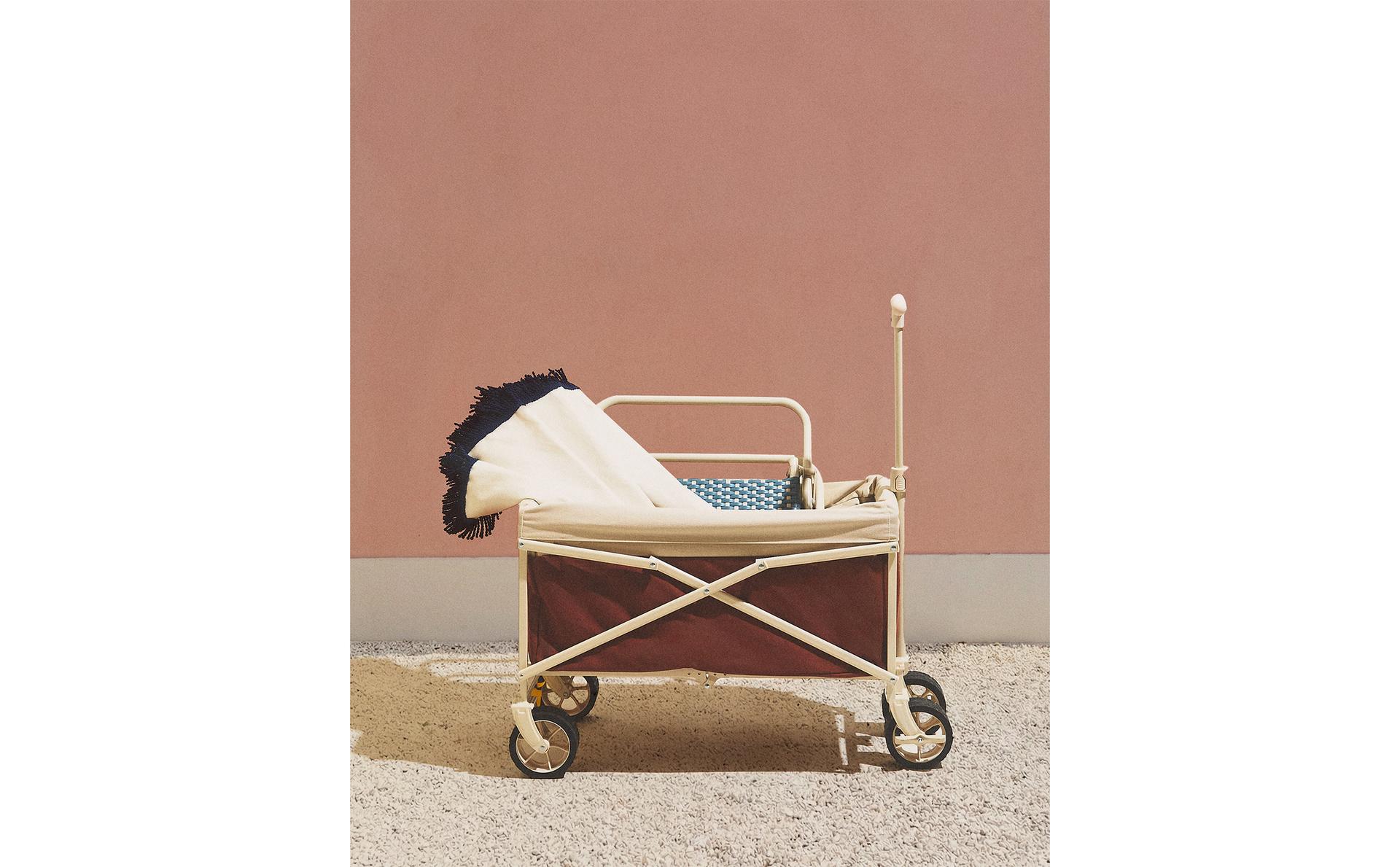 OPVOUWBARE KATOENEN STRANDTROLLEY