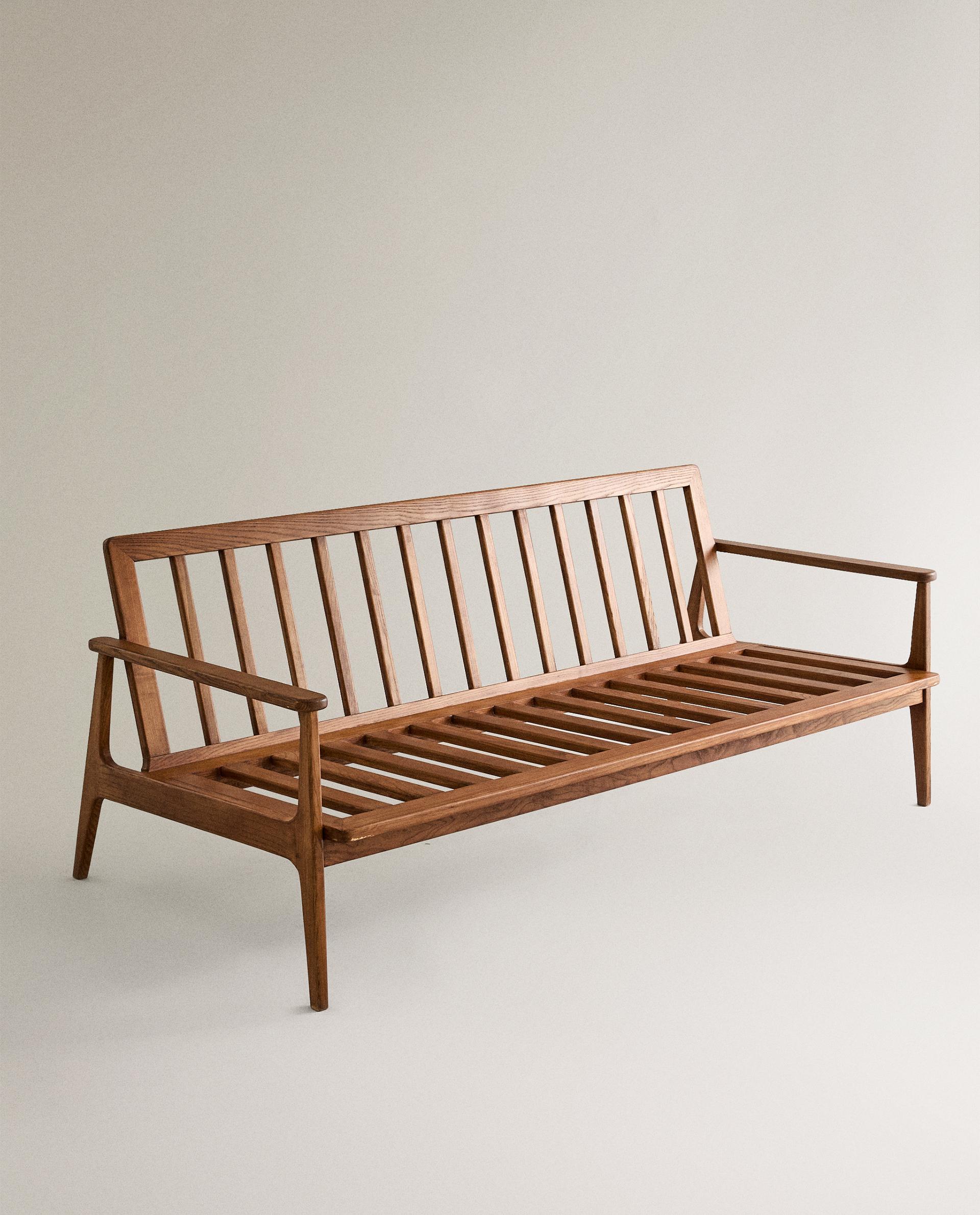 ASH WOOD THREE-SEAT COUCH