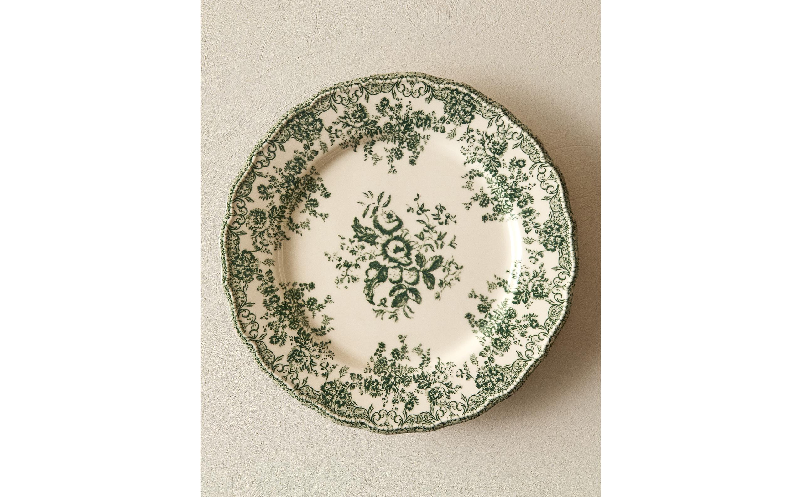 FLORAL EARTHENWARE DINNER PLATE | Zara Home United States of America