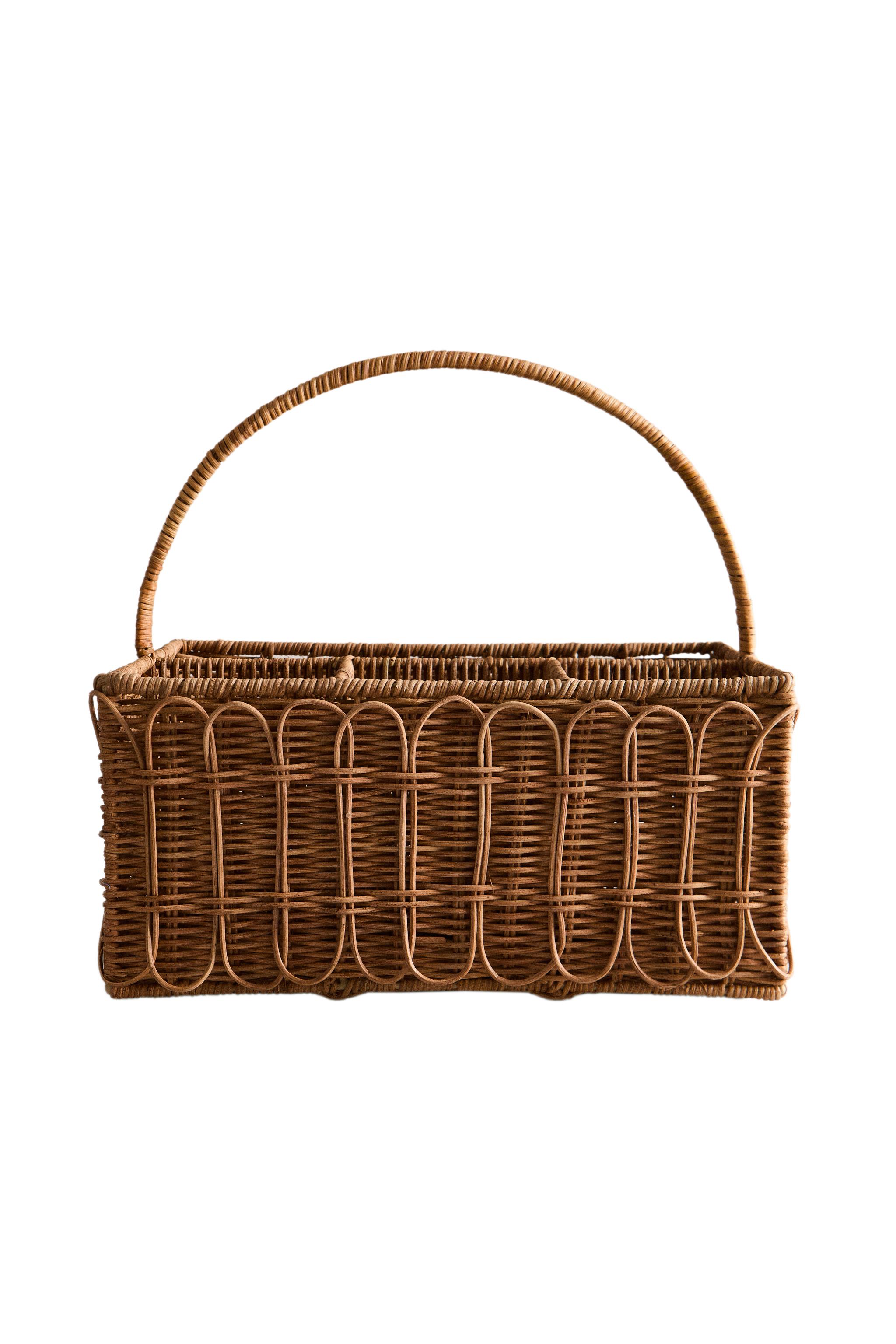 ハンドル付き ラタン製 ピクニック バスケット | Zara Home 日本