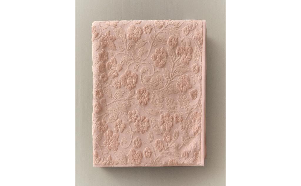 SERVIETTE DE BAIN JACQUARD FLEURS