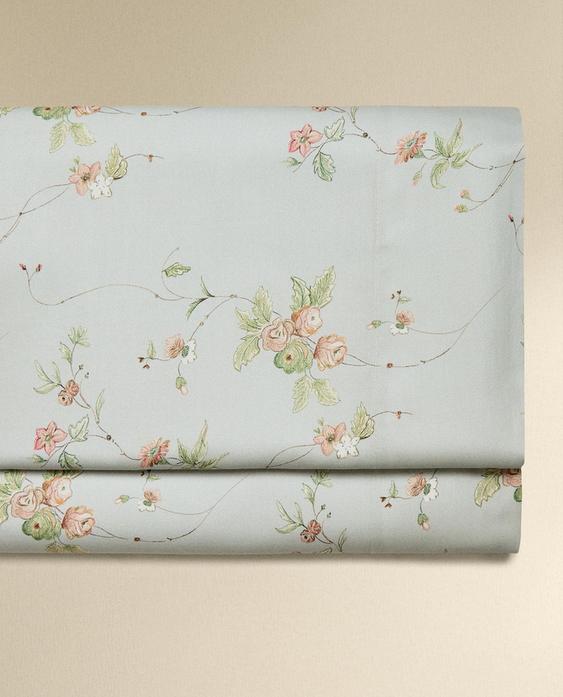 FLORAL BRANCH SATEEN FLAT SHEET (300 THREAD COUNT) FLORAL BRANCH SATEEN FLAT SHEET (300 THREAD COUNT)