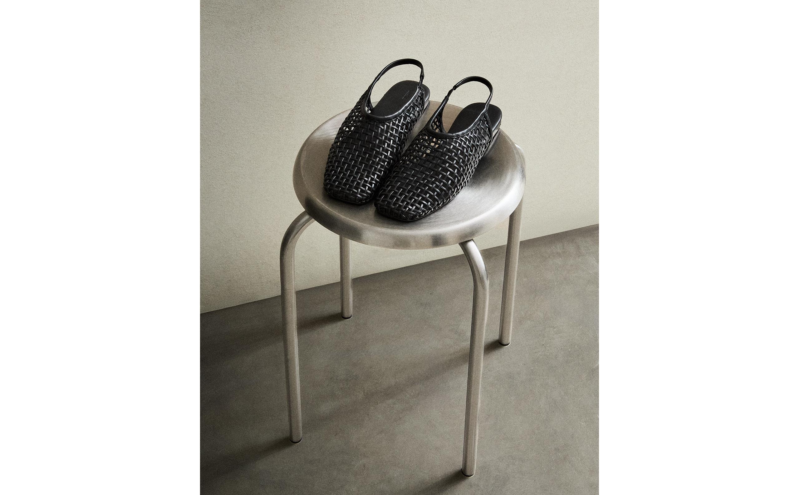 ZARA  バレリーナシューズ 編み込みレザー 1242/300 バレリーナシューズ 編み込みレザー | Zara Home 日本/Japan