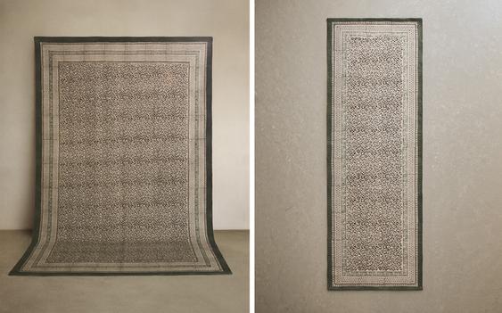 COTTON BLOCK PRINT RUG
