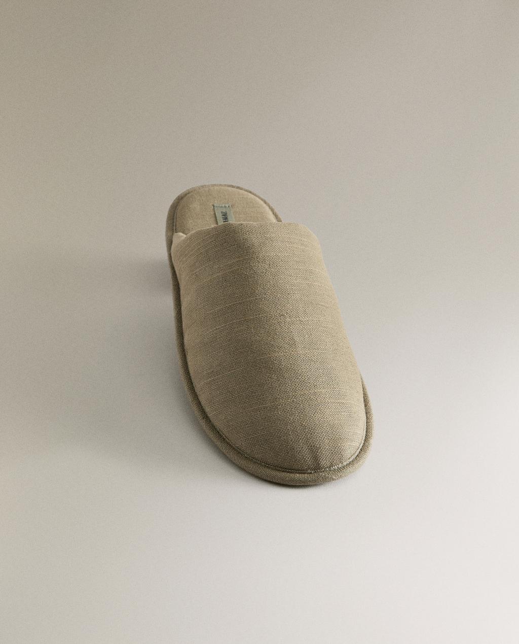 LINEN SLIPPERS