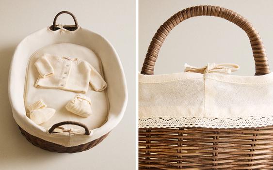 RATTAN CHANGING BASKET