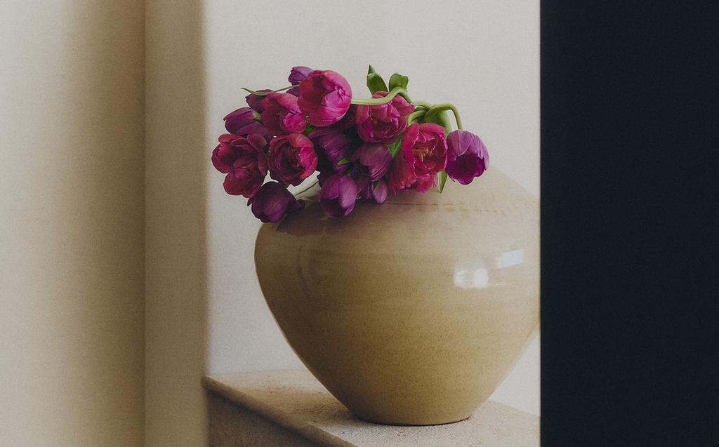 ENAMELLED STONEWARE VASE ENAMELLED STONEWARE VASE