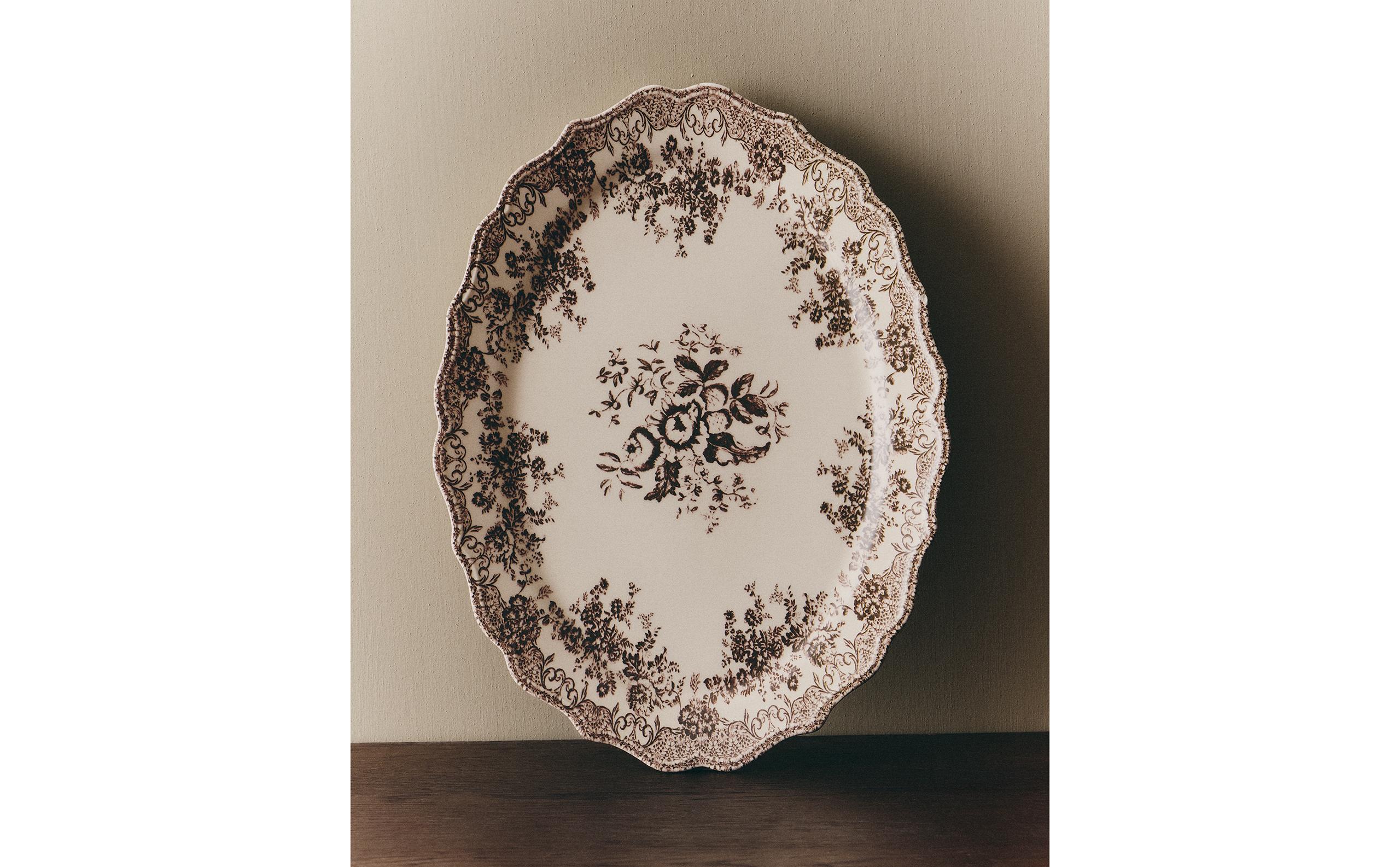 FLORAL EARTHENWARE SERVING DISH product thumbnail 11