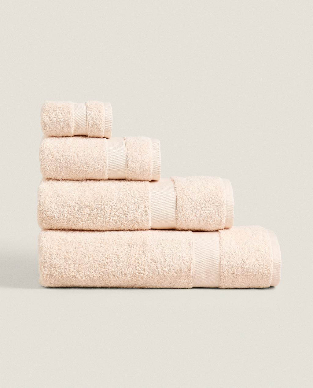 TOALLAS ALGODÓN PREMIUM | Color Salmón - Pack de 3: Baño XL+Labavo+Tocador