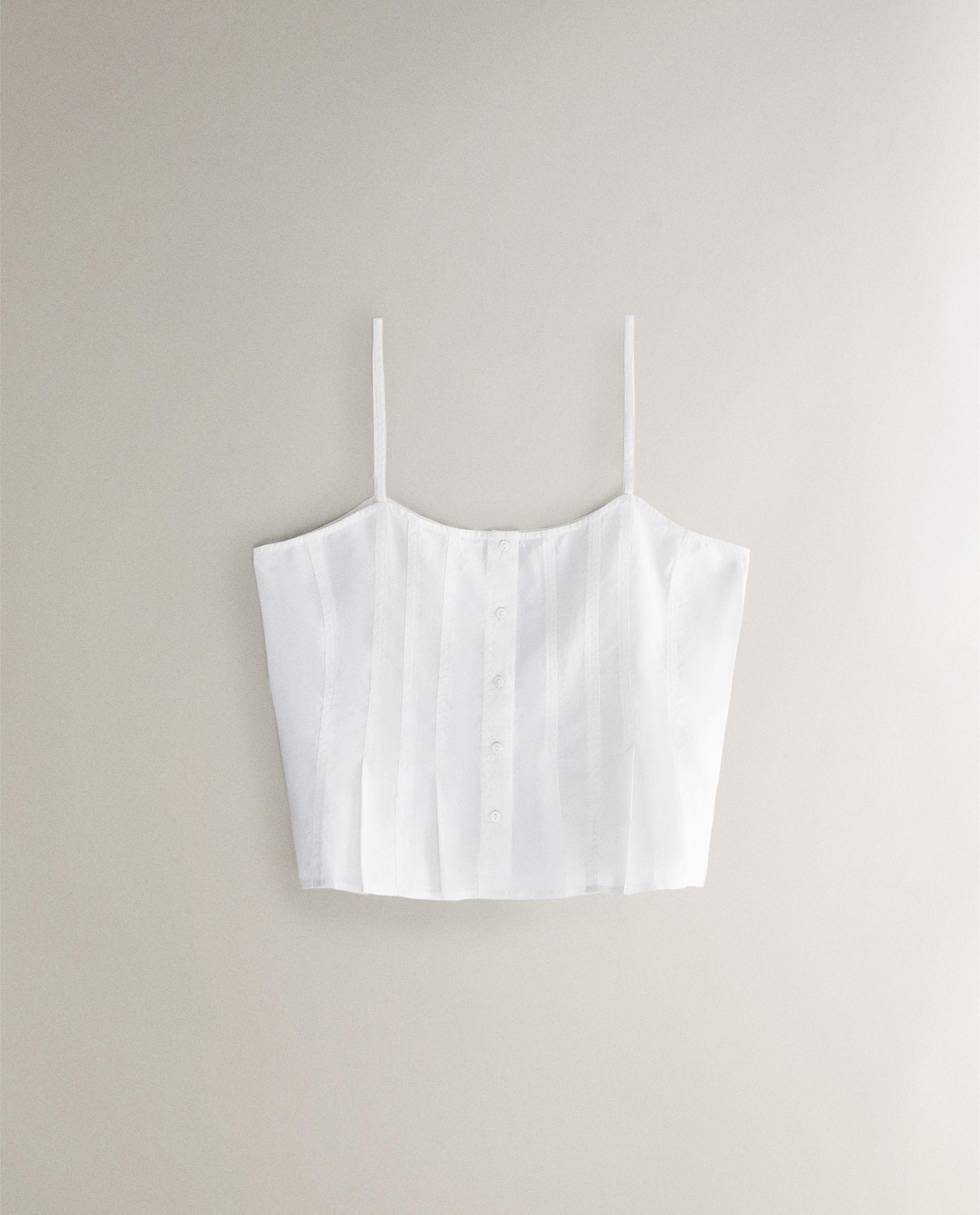 ラテ COTTON TOP WITH SEAM DETAILS | Zara Home United States of