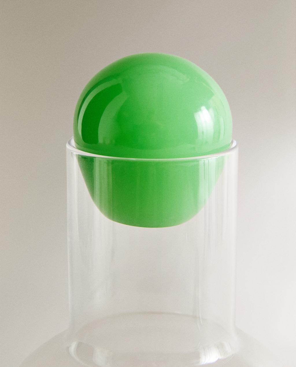 NANUSHKA GLASS BOTTLE WITH COLORED CAP