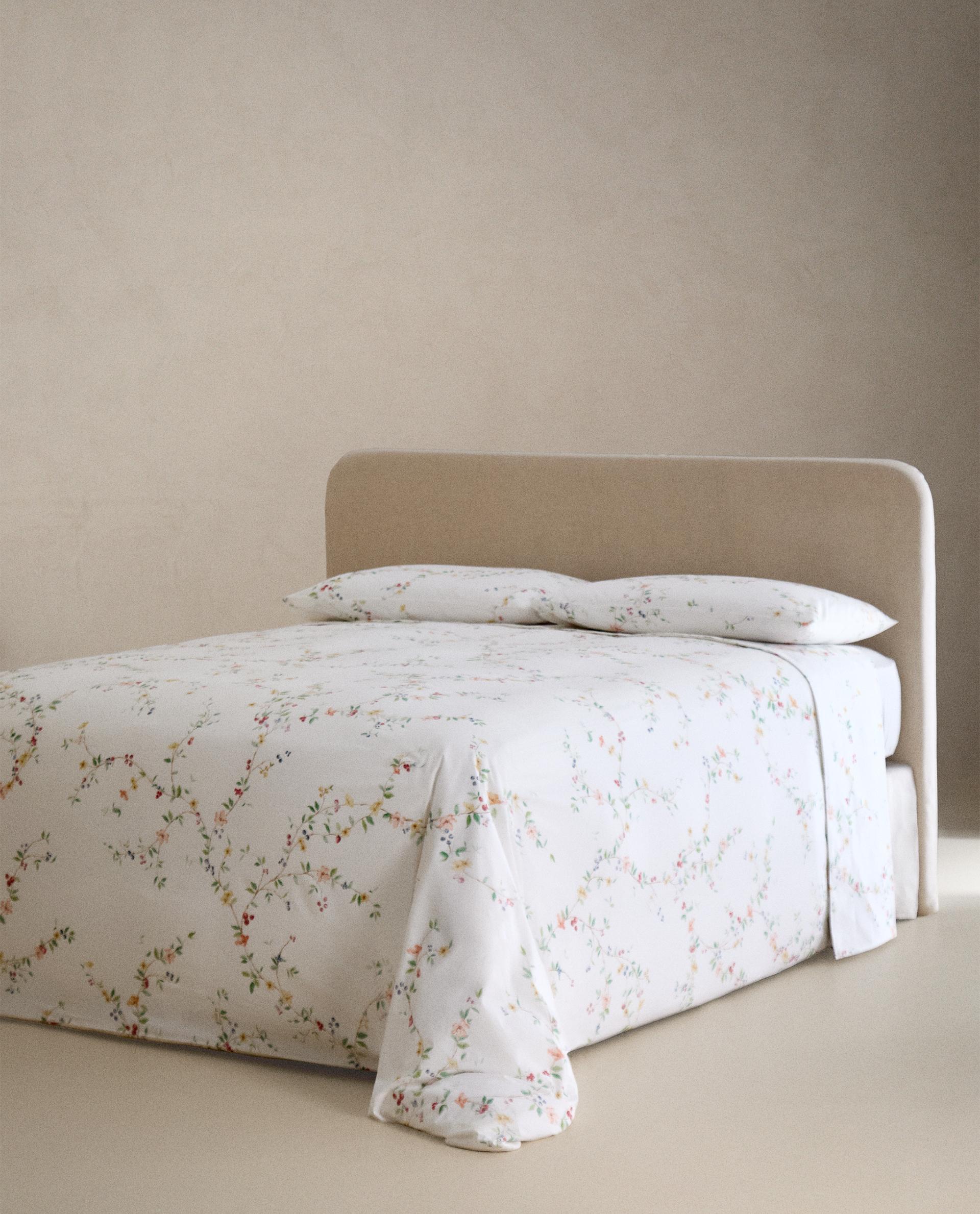 200スレッド）掛け布団カバー パーケル フラワープリント | Zara Home 