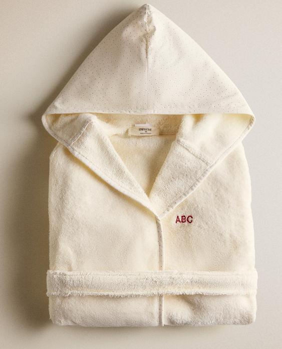 KIDS' POLKA DOT BATHROBE