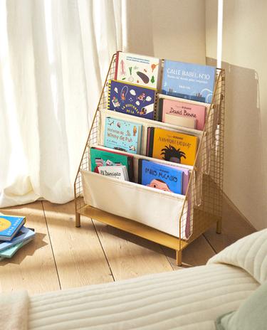 CHILDREN'S METAL BOOK RACK