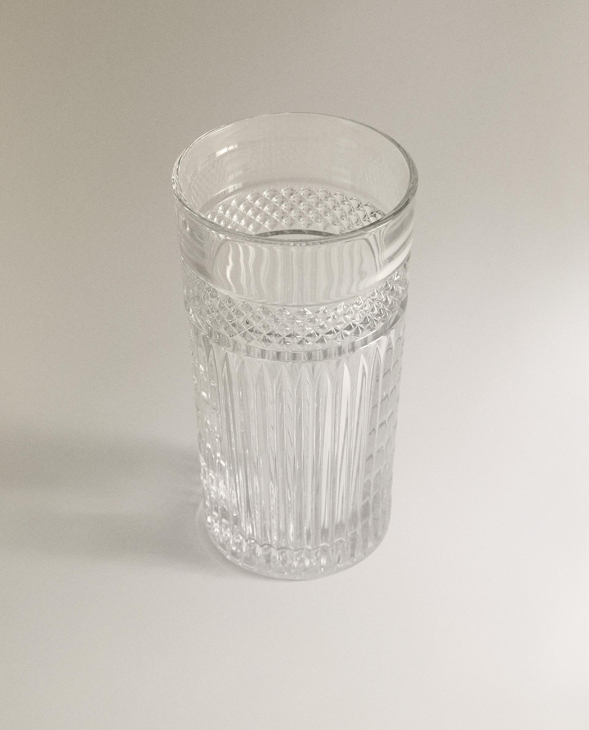 VASO REFRESCO RELIEVE VIDRIO