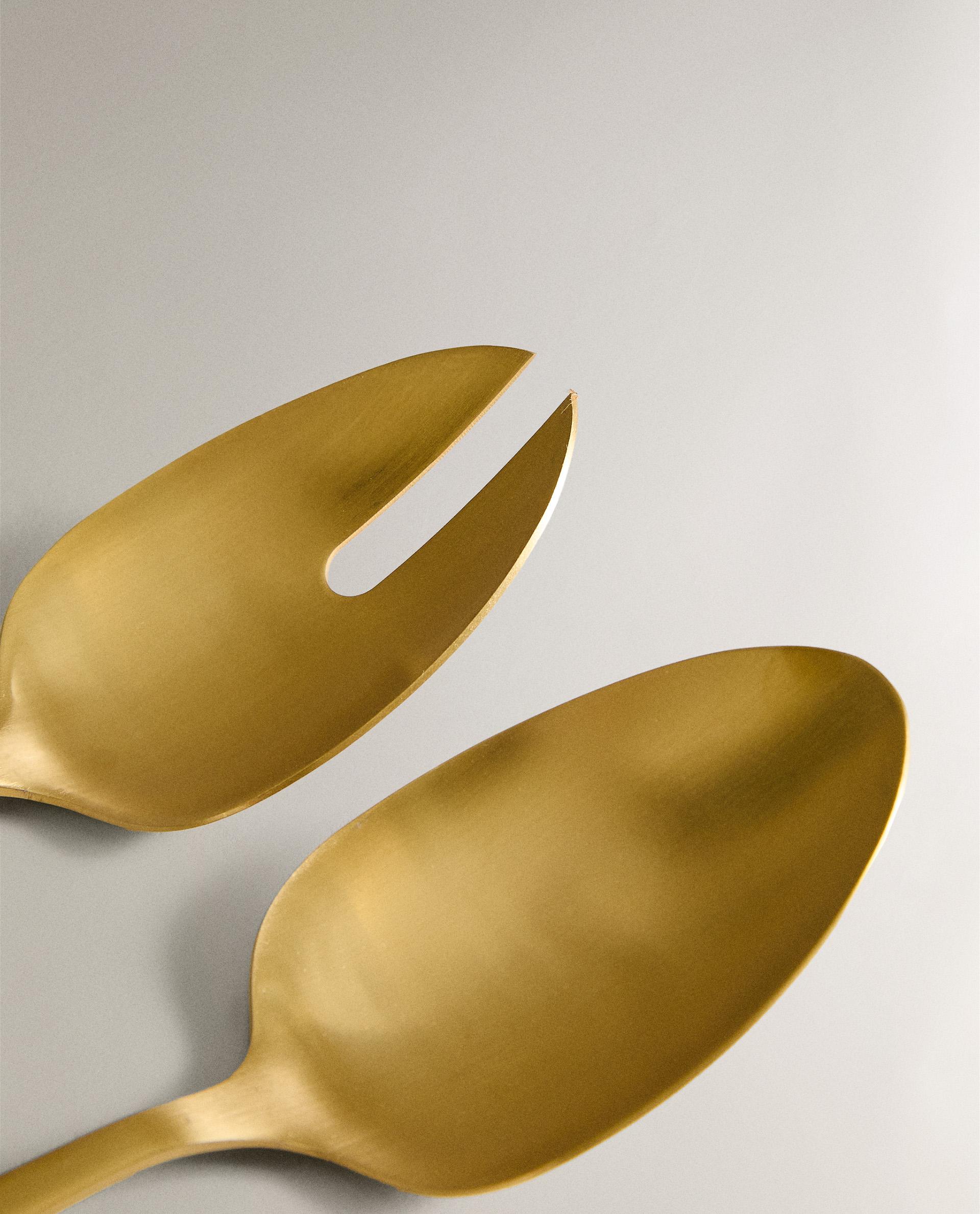 GOLDEN STEEL SALAD CUTLERY SET (SET OF 2) product thumbnail 8