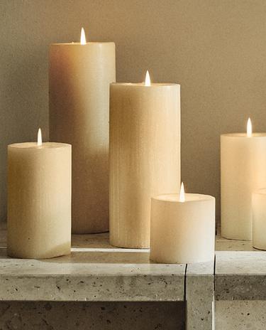 LONG DECORATIVE CYLINDRICAL CANDLE