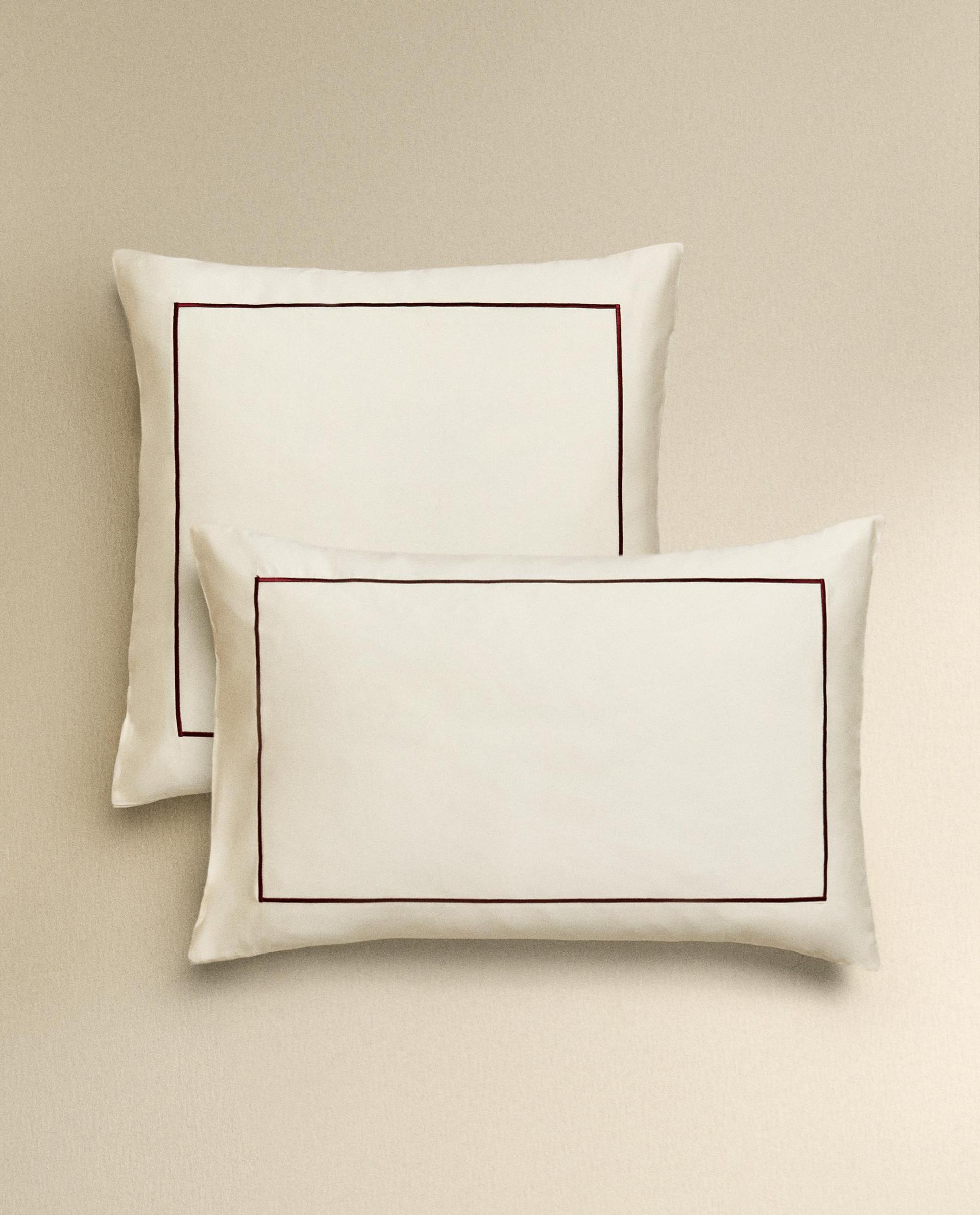 SATEEN PILLOWCASE WITH TRIM SATEEN PILLOWCASE WITH TRIM