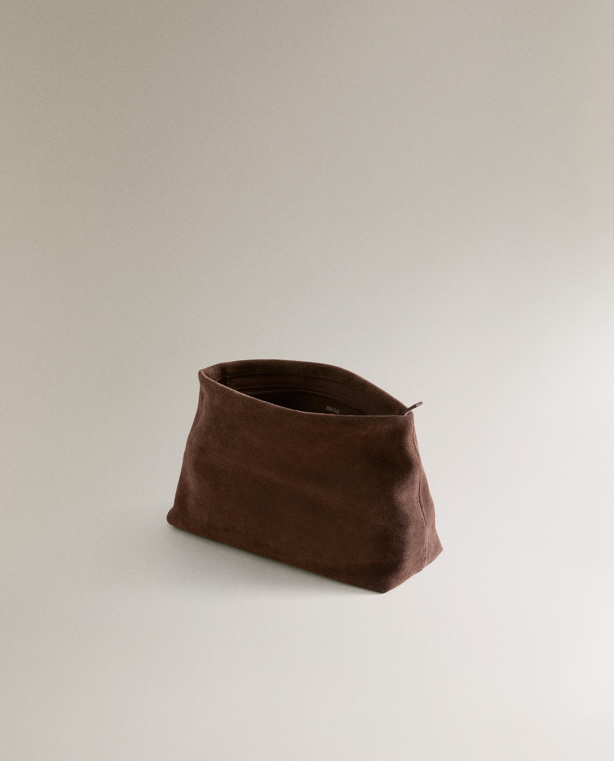 スエード コスメティックポーチ ミディアム | Zara Home 日本/Japan