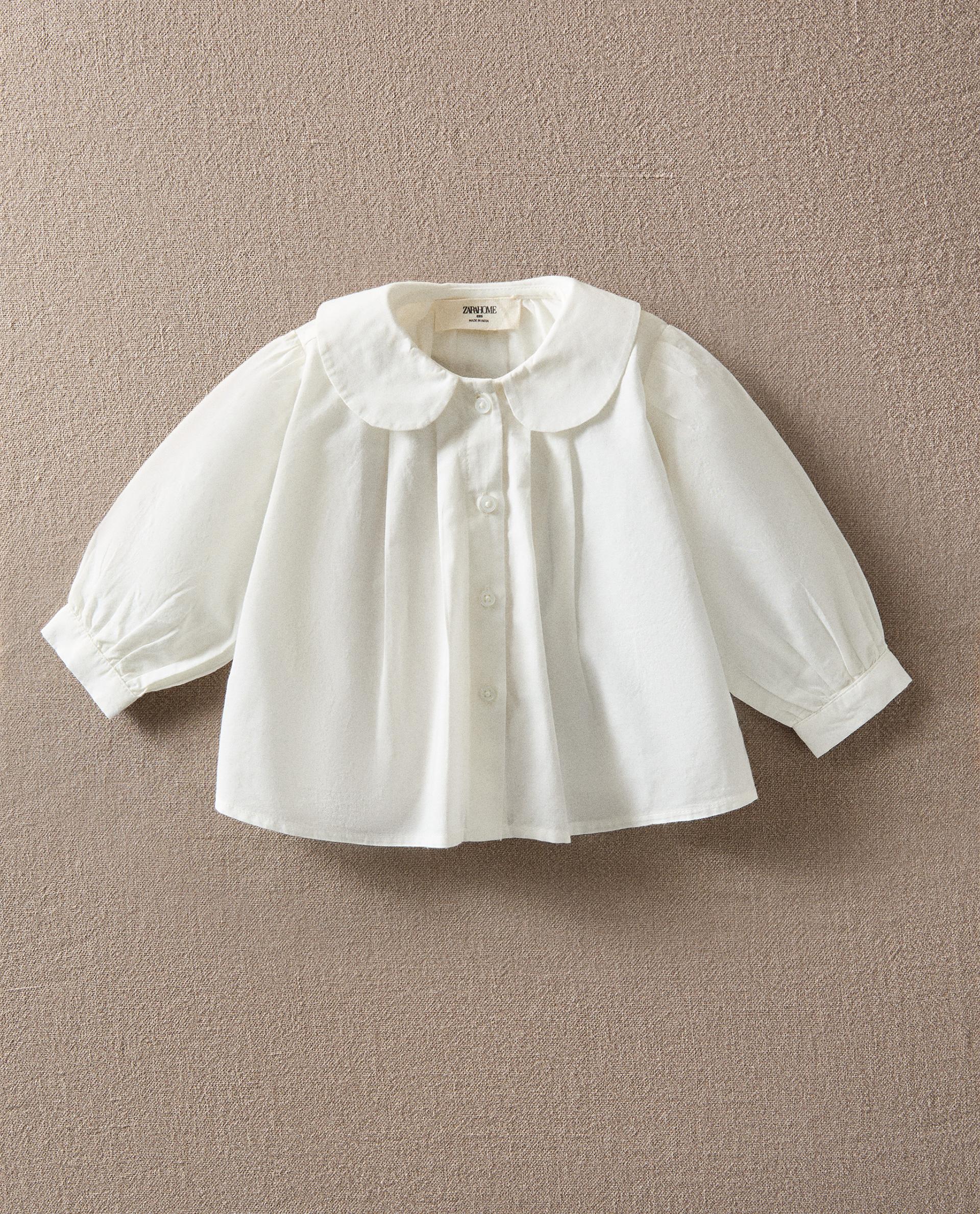 Peter Pan Blusa Blanca Bebe Niña Colarinho Camisas Niño Kiabi