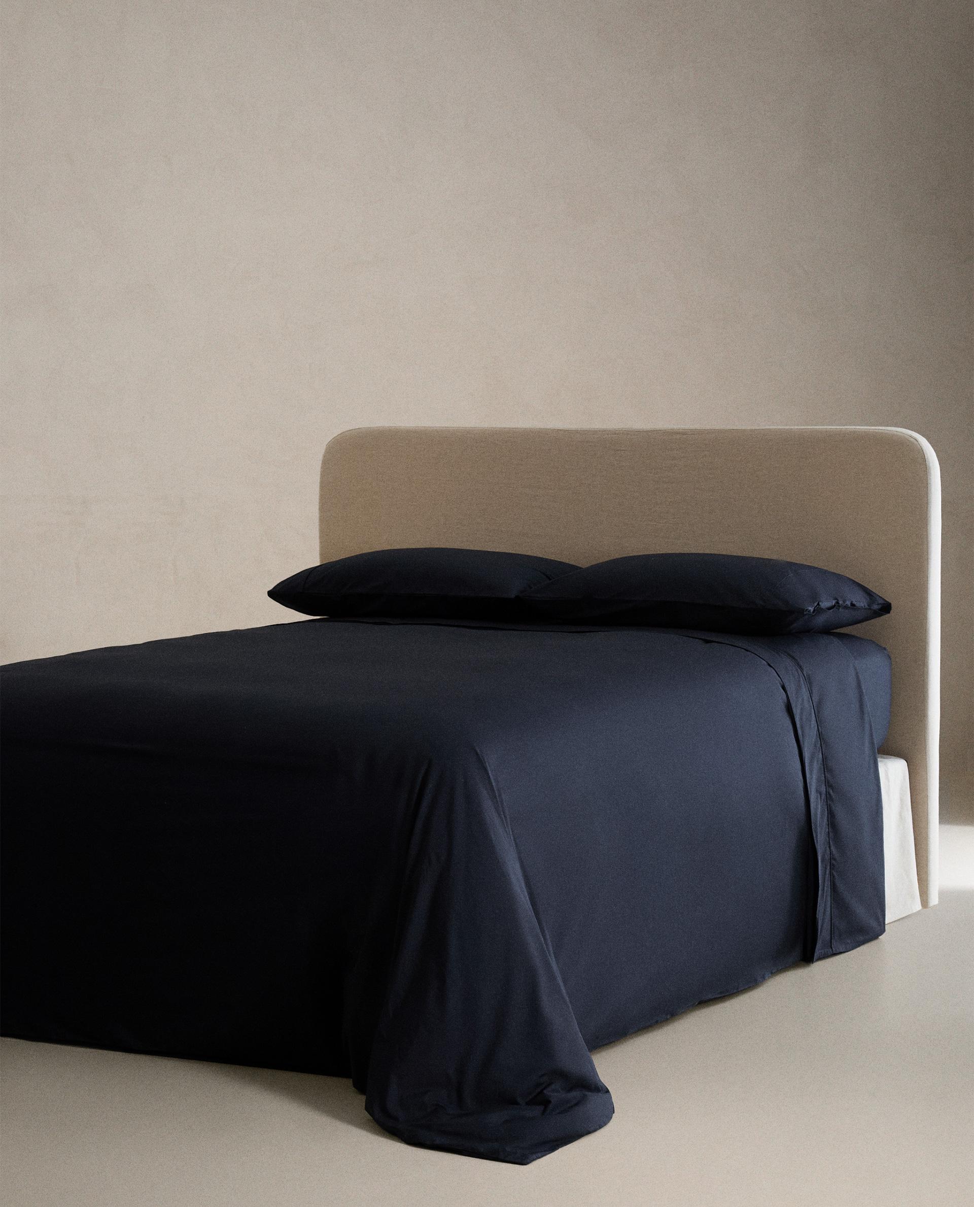 1868 新品　ZARA HOME コットン　掛け布団　カバー　ブラック パーケルコットン 掛け布団カバー（300スレッド） | Zara Home
