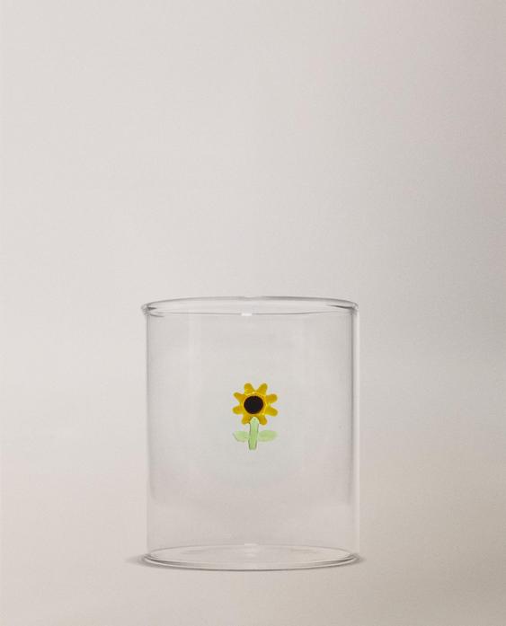 كوب من زجاج البورسليكات بدوار الشمس