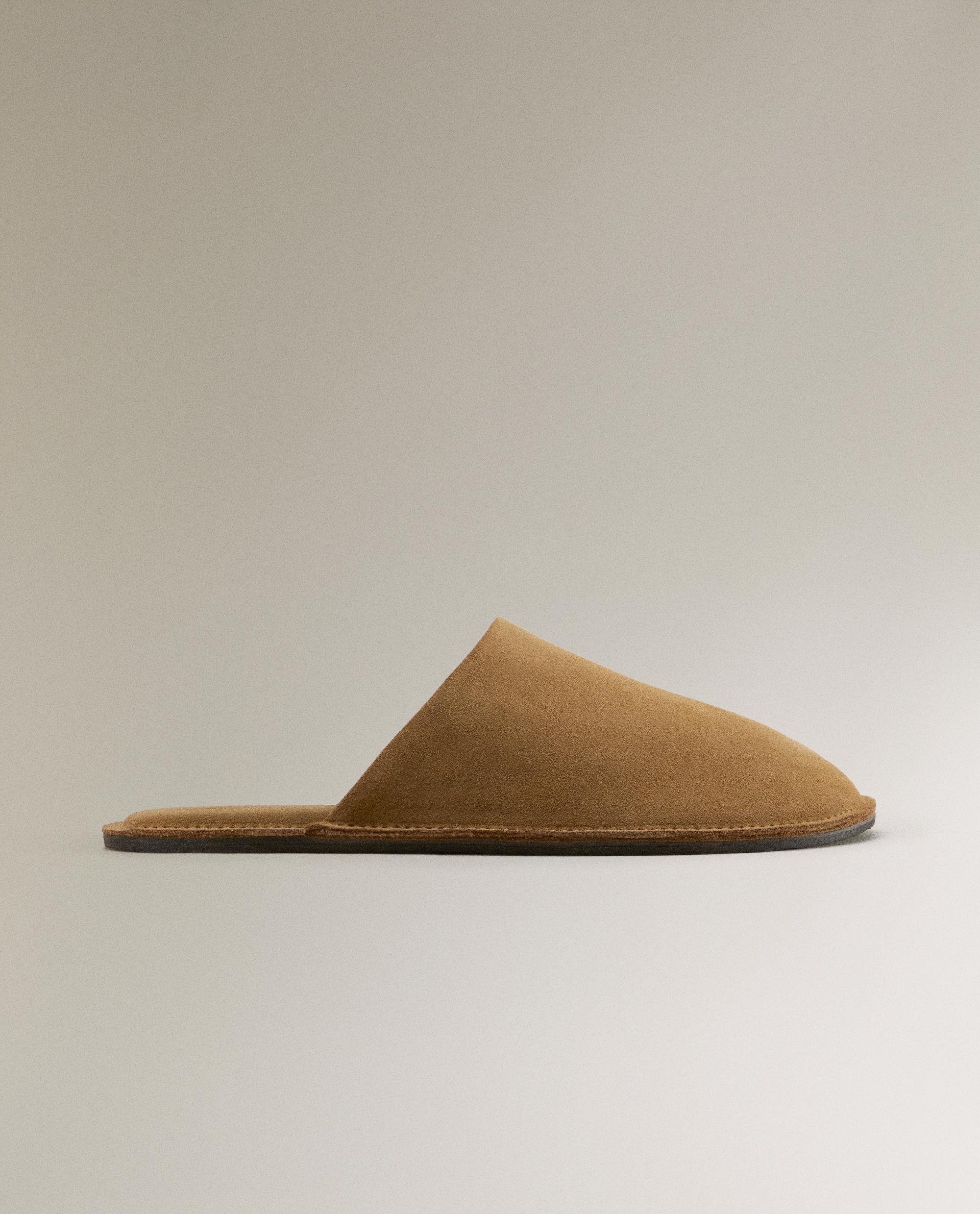 MINIMALIST SPLIT LEATHER SLIPPERS