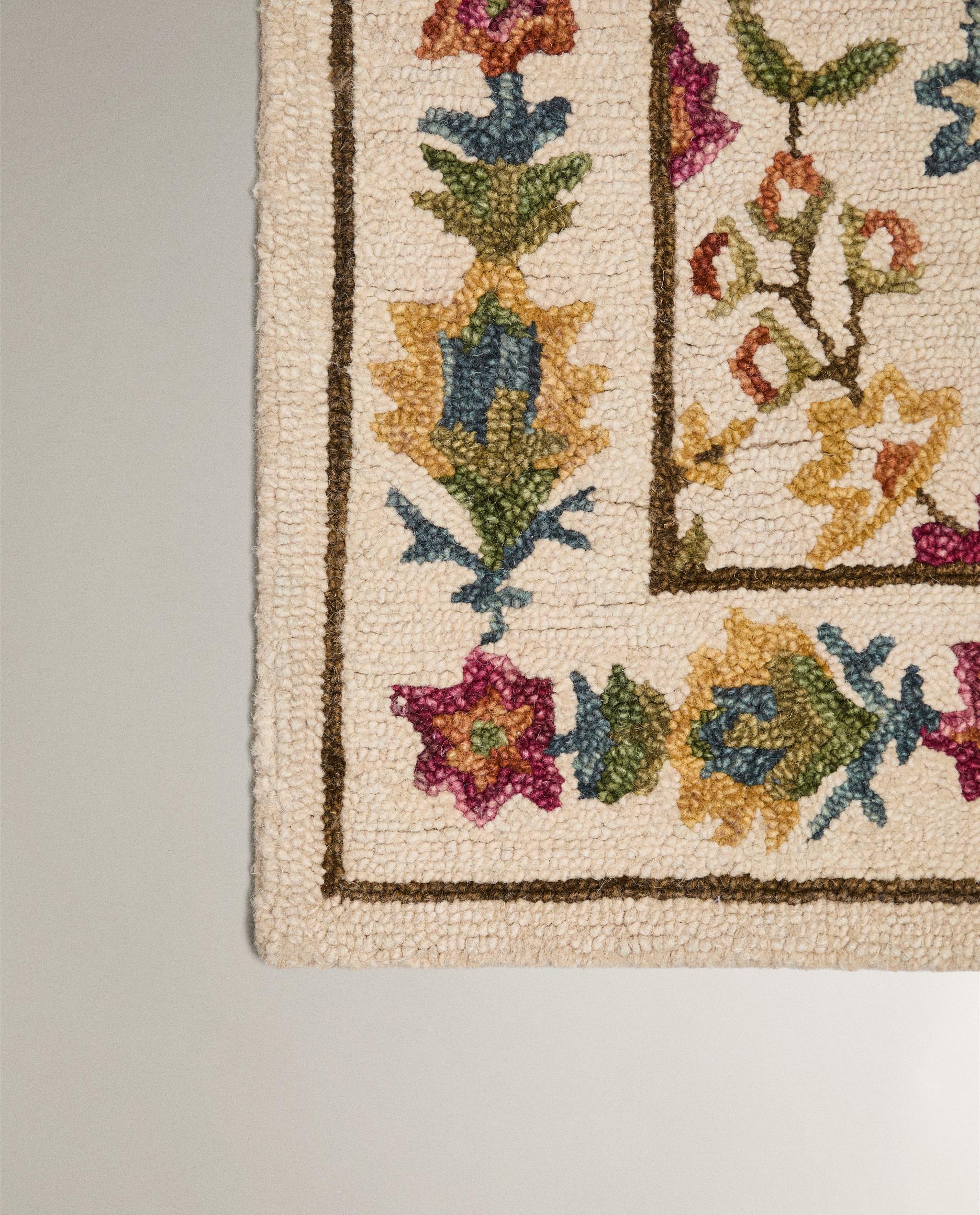 ウール フローラルプリント ラグ | Zara Home 日本/Japan