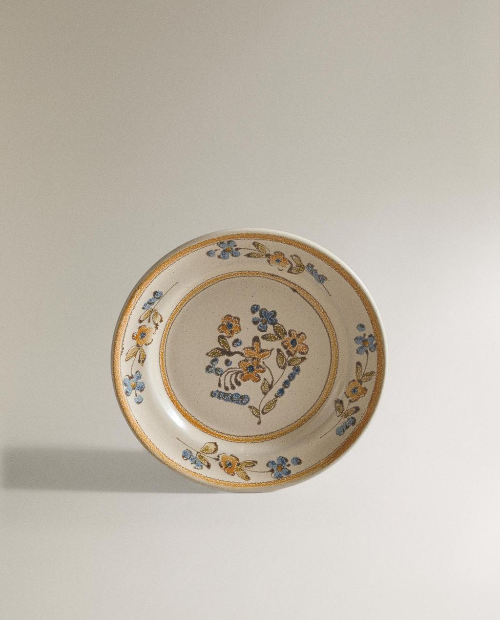 FLORAL TERRACOTTA SIDE PLATE FLORAL TERRACOTTA SIDE PLATE